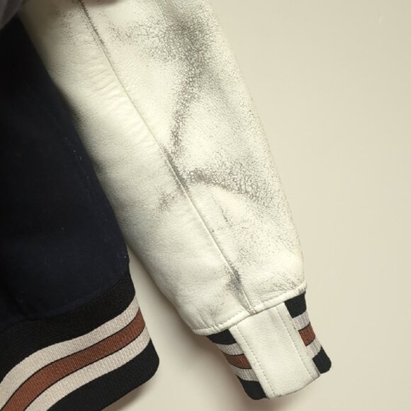 Coach Classic Navy and White Bomber Jacket - Picture 9 of 11